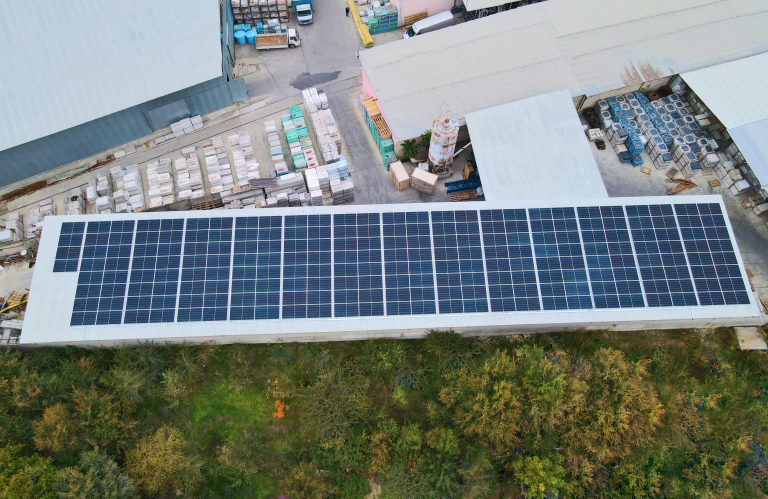 Solaranlage für Lagerhaus